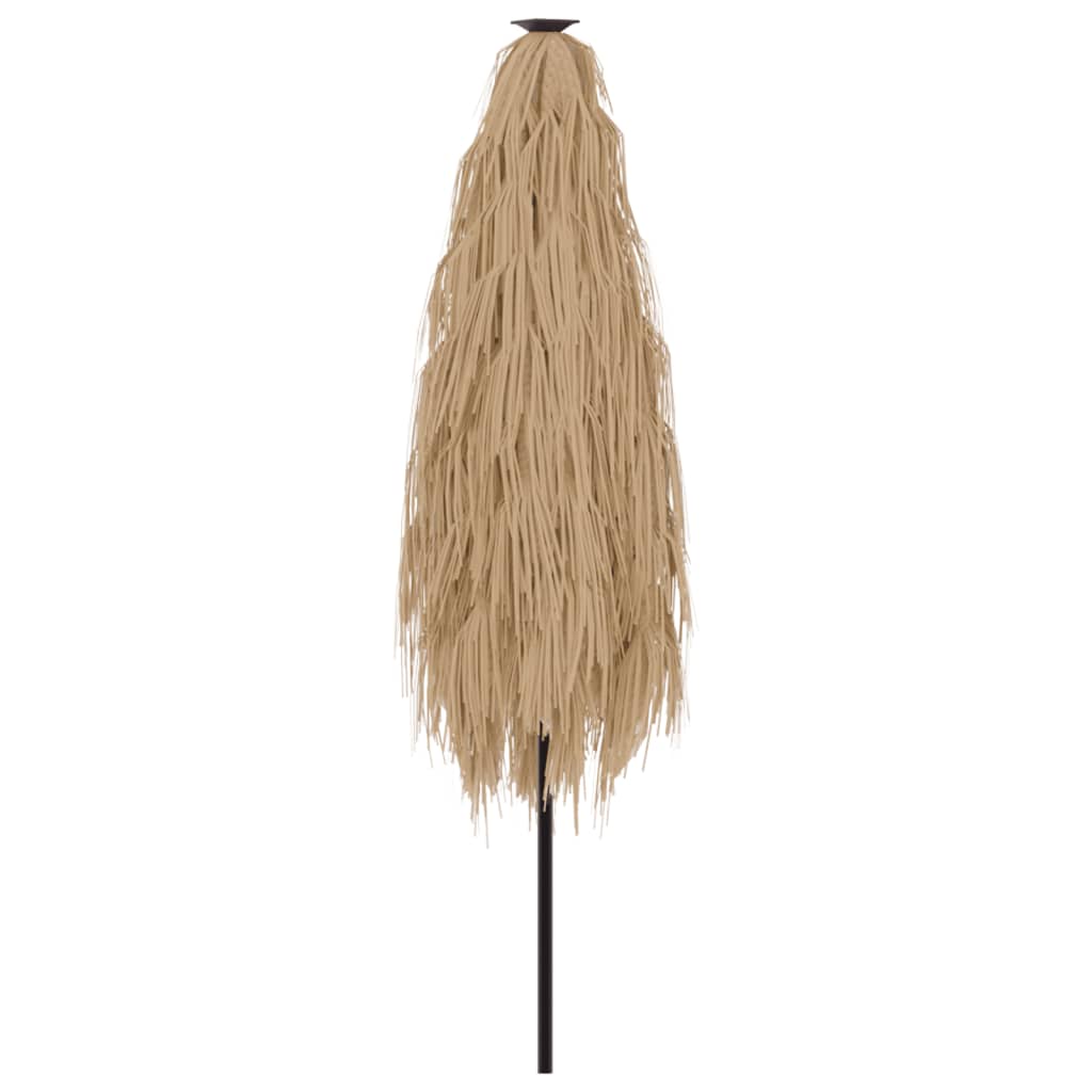 Ombrellone Giardino LED e Palo in Acciaio Marrone 388x388x248cm | homemem39