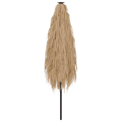 Ombrellone Giardino LED e Palo in Acciaio Marrone 388x388x248cm | homemem39