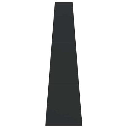 Caminetto da Esterno Design Torre Deposito Tronchi Nero Acciaio