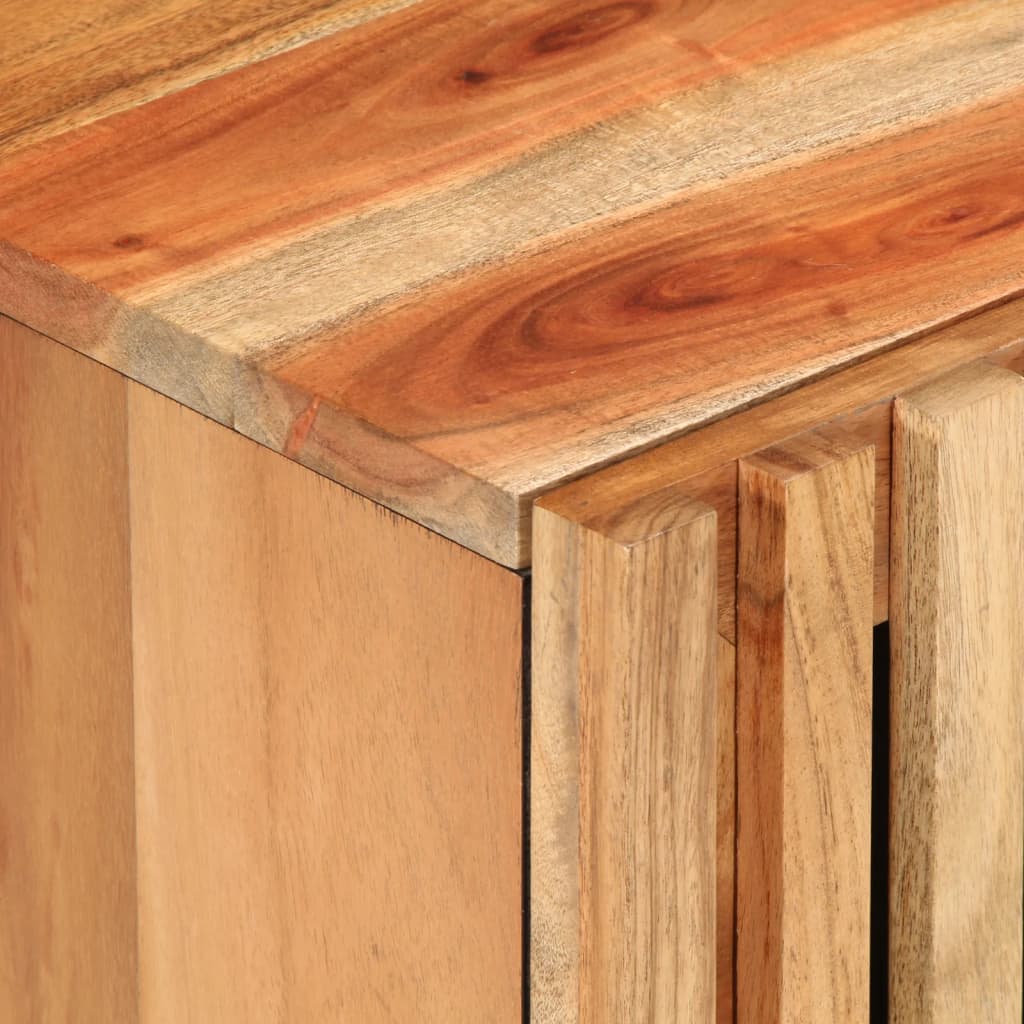 Comodino 40x34x46 cm in Legno Massello di Acacia - homemem39