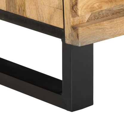 Comodino 40x34x46 cm in Legno Massello di Mango - homemem39