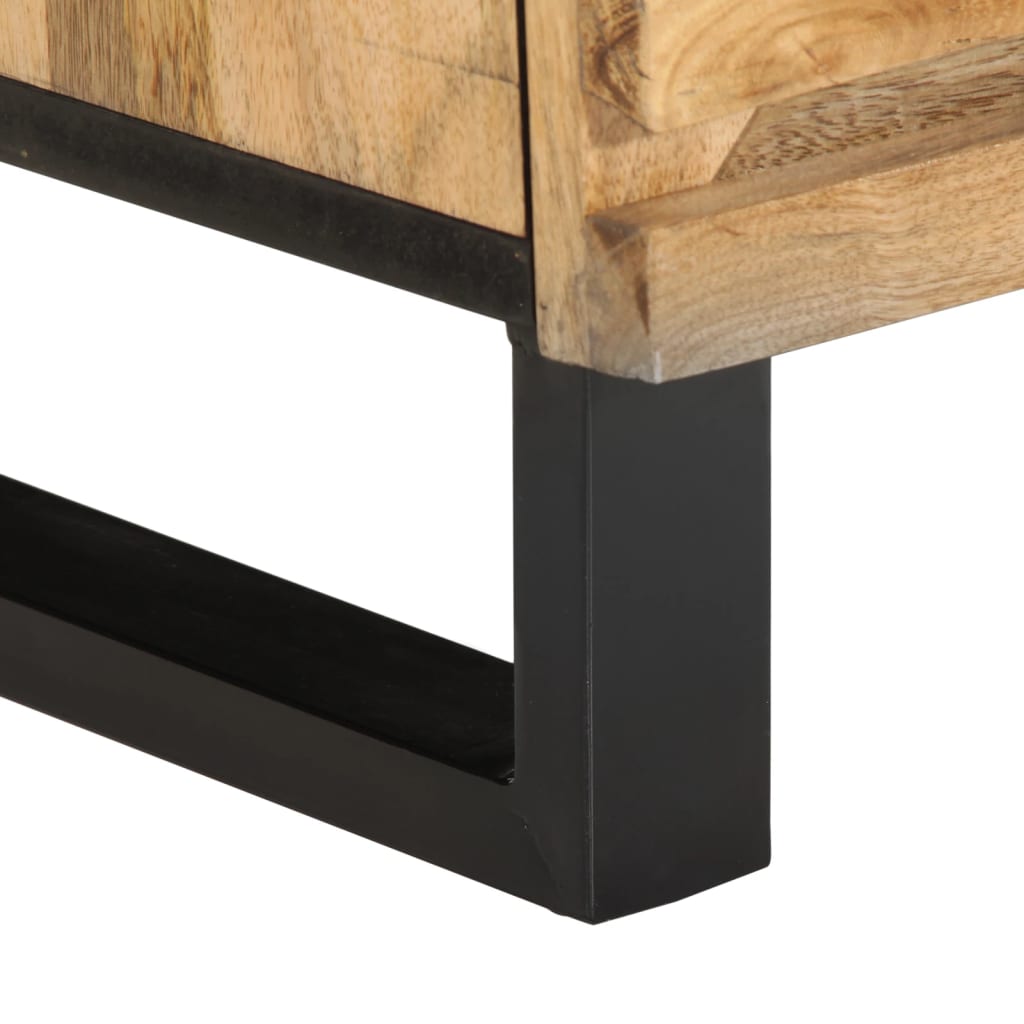 Comodino 40x34x46 cm in Legno Massello di Mango