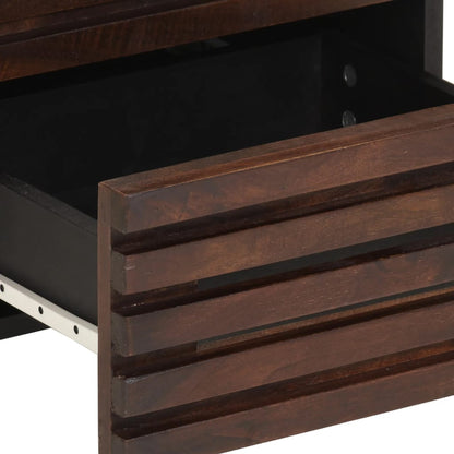 Comodino 40x34x46 cm in Legno Massello di Mango