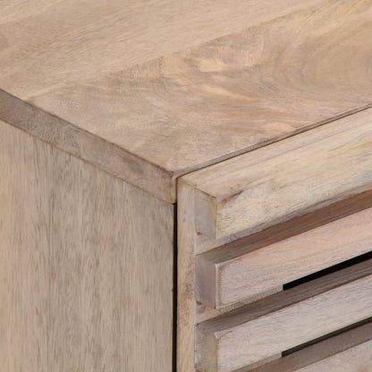 Comodini 2pz 40x34x46 cm in Legno Massello di Mango Sbiancato