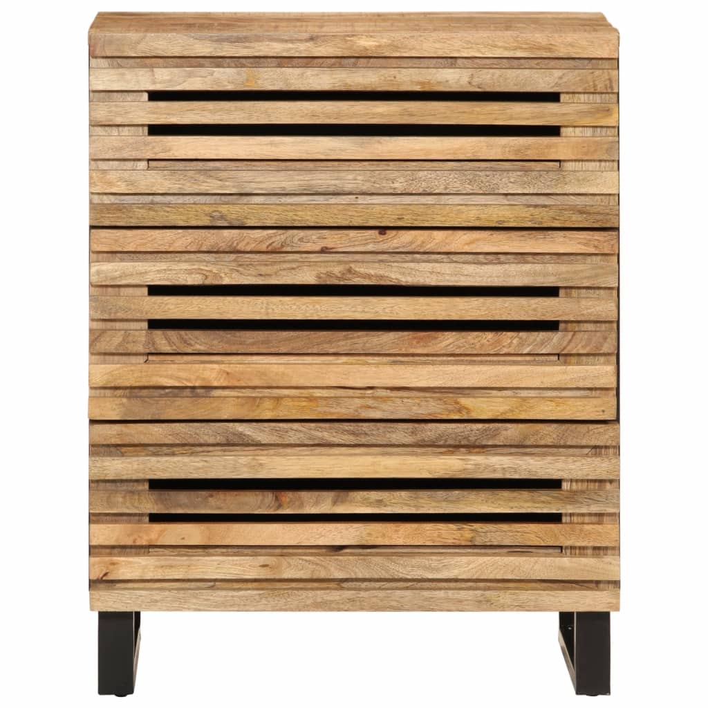 Credenza 60x34x75 cm in Legno Massello di Mango Grezzo
