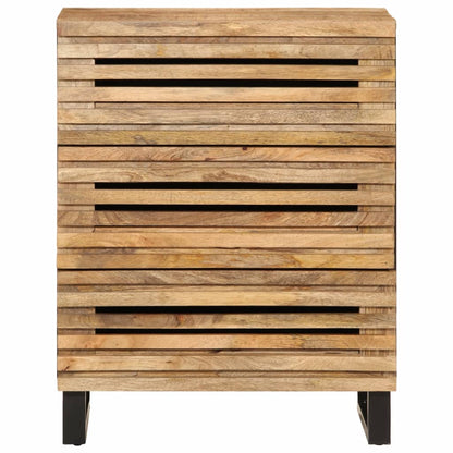 Credenza 60x34x75 cm in Legno Massello di Mango Grezzo