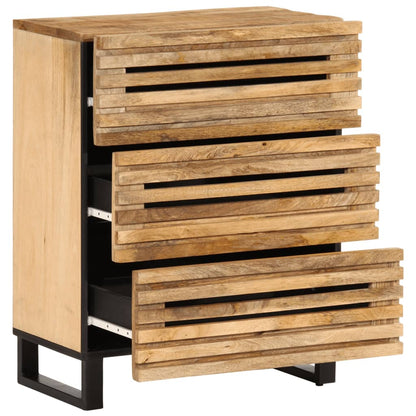 Credenza 60x34x75 cm in Legno Massello di Mango Grezzo
