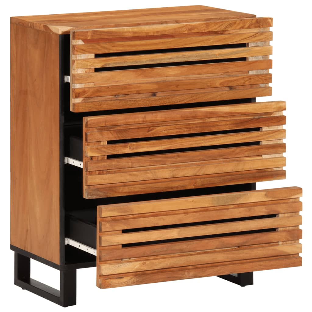 Credenza 60x34x75 cm in Legno Massello di Acacia | homemem39