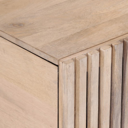 Tavolino da Salotto Bianco 80x51x40 cm Legno Massello di Mango