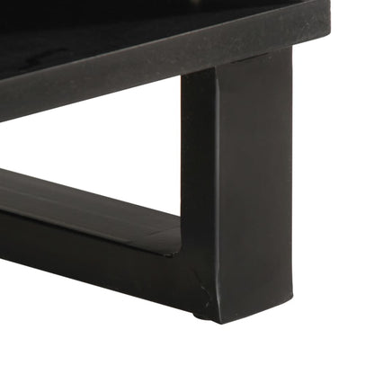 Tavolino da Salotto Bianco 80x51x40 cm Legno Massello di Mango