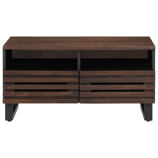 Tavolino da Salotto Marrone 80x55x40 cm Legno Massello di Mango | homemem39