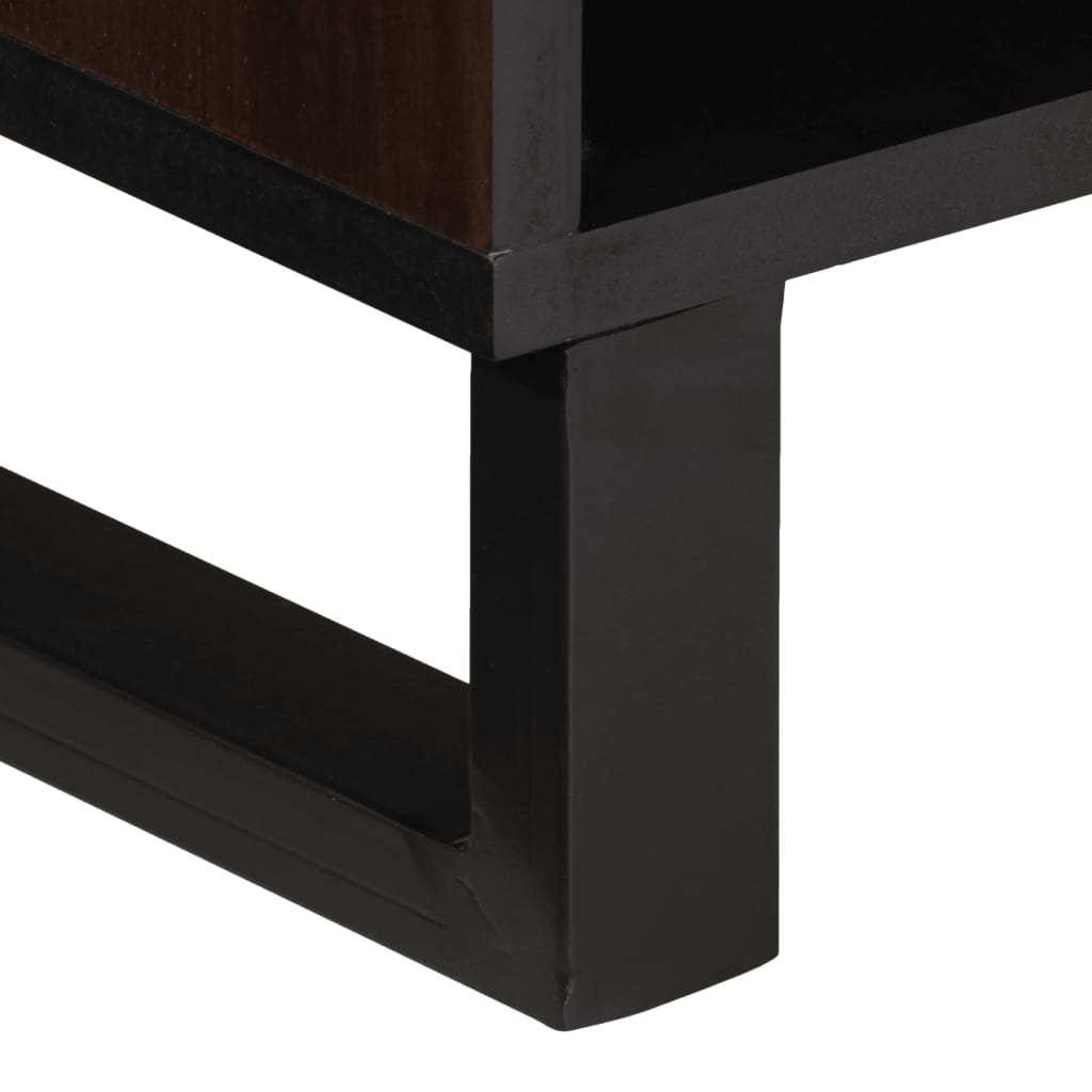 Mobile Porta TV Marrone 100x34x46 cm in Legno di Mango - homemem39