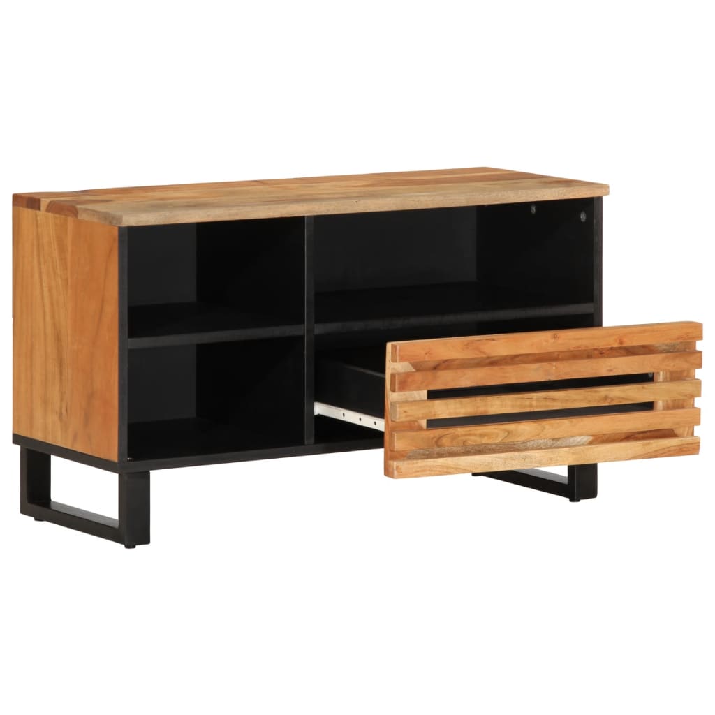 Mobile Porta TV 80x34x46 cm in Legno Massello di Acacia - homemem39