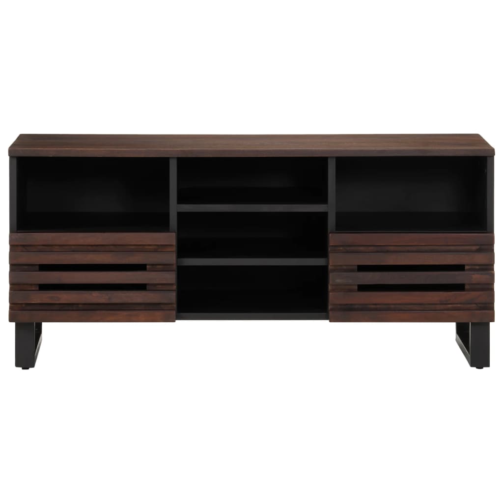 Mobile Porta TV Marrone 100x34x46 cm in Legno di Mango - homemem39