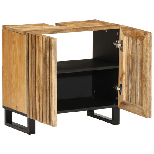Mobile Lavabo da Bagno 62x34x58cm Legno Massello Mango Grezzo | homemem39