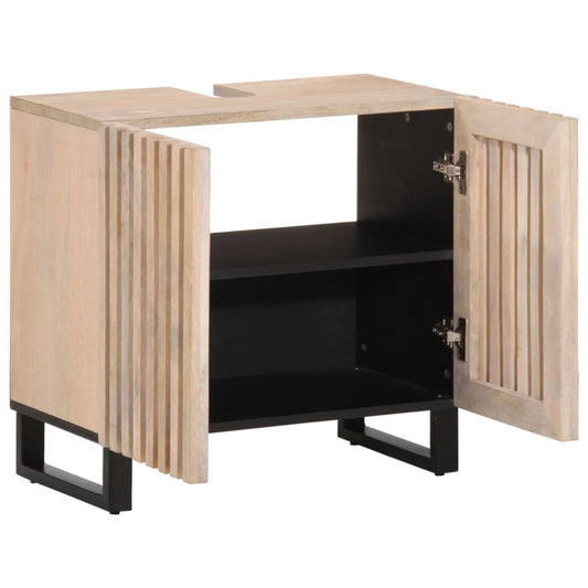 Mobile Lavabo da Bagno 62x34x58cm in Legno Massello di Mango | homemem39