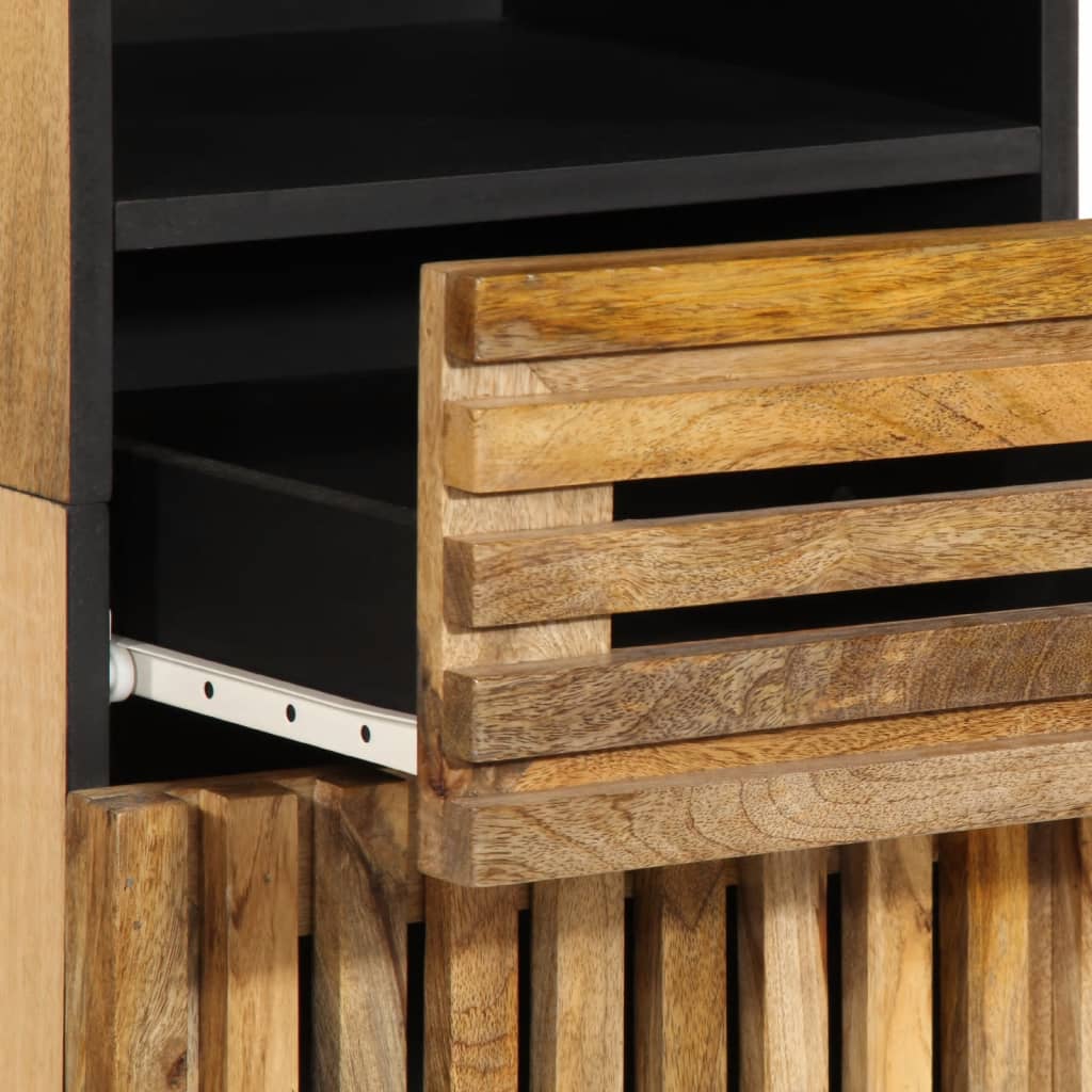 Credenza 38x34x160 cm in Legno Massello di Mango Grezzo | homemem39