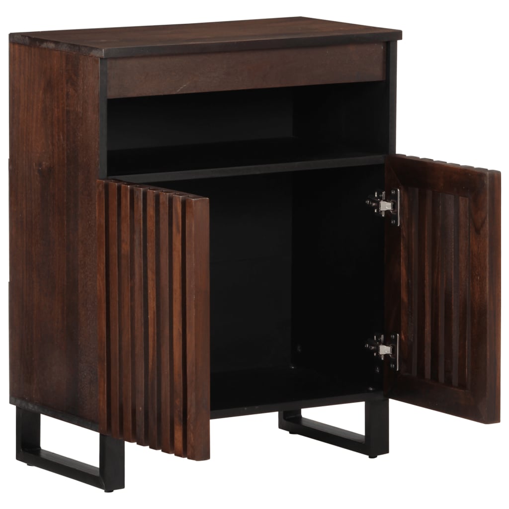 Credenza Marrone 60x34x75 cm in Legno Massello di Mango | homemem39