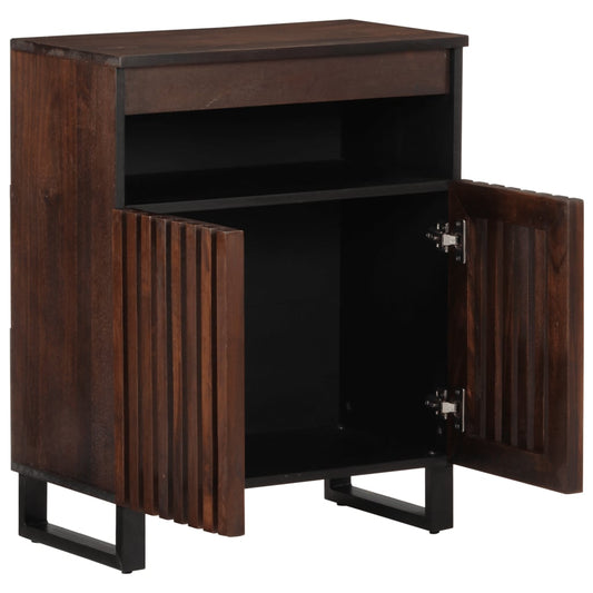 Credenza Marrone 60x34x75 cm in Legno Massello di Mango | homemem39