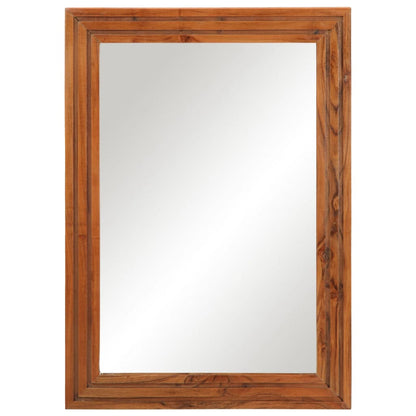 Specchio da Bagno 50x70 cm in Legno Massello di Acacia e Vetro | homemem39