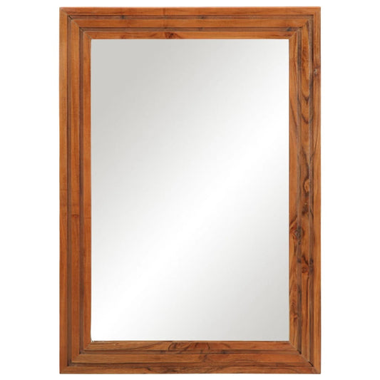 Specchio da Bagno 50x70 cm in Legno Massello di Acacia e Vetro | homemem39