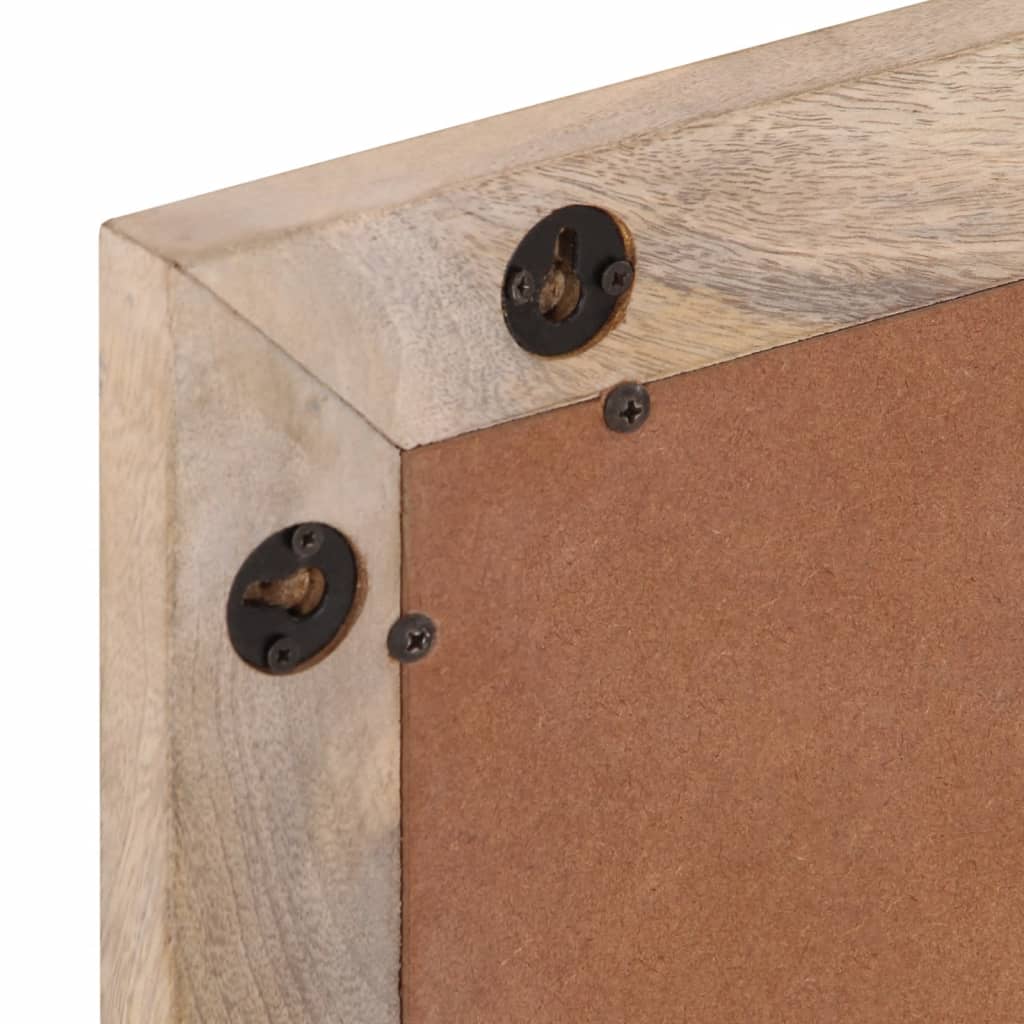 Specchio da Bagno 50x70 cm in Legno Massello di Mango e Vetro | homemem39