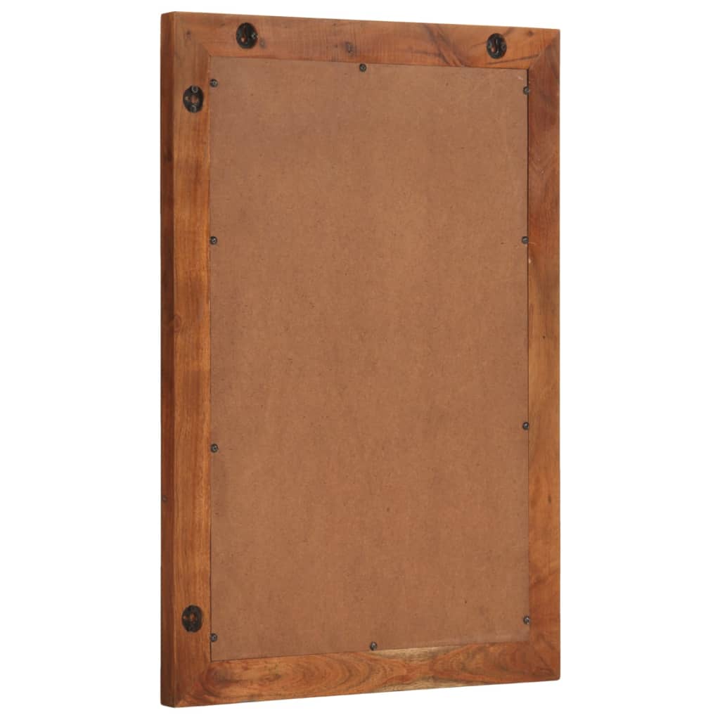 Specchio da Bagno 50x70 cm in Legno Massello di Acacia e Vetro | homemem39