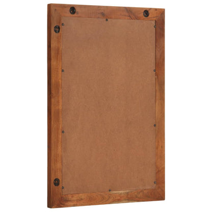 Specchio da Bagno 50x70 cm in Legno Massello di Acacia e Vetro | homemem39