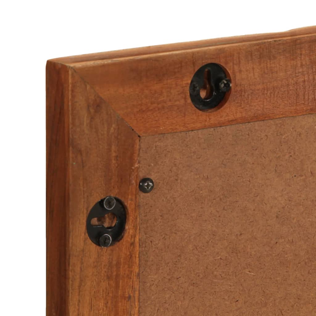 Specchio da Bagno 50x70 cm in Legno Massello di Acacia e Vetro | homemem39
