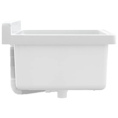 Lavabo a Parete Bianco 40x40x24 cm in Resina