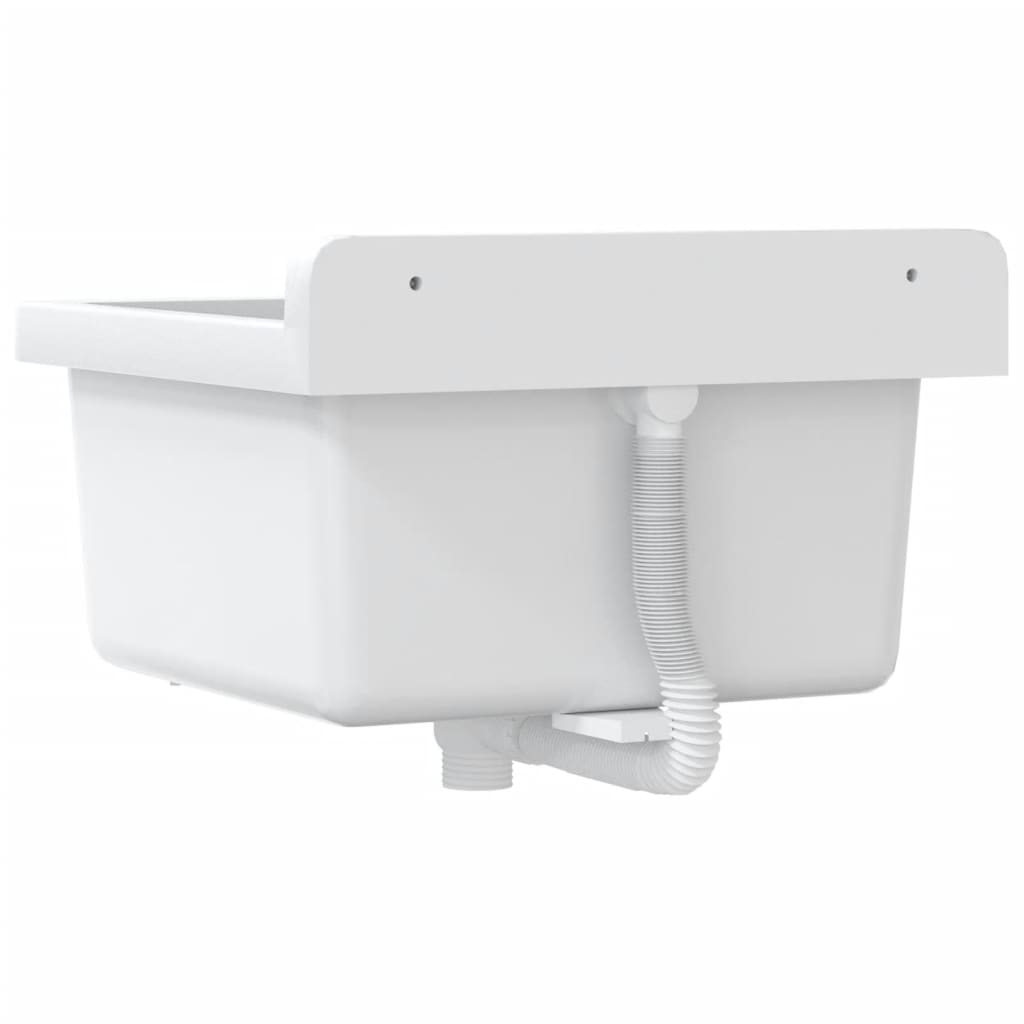 Lavabo a Parete Bianco 40x40x24 cm in Resina