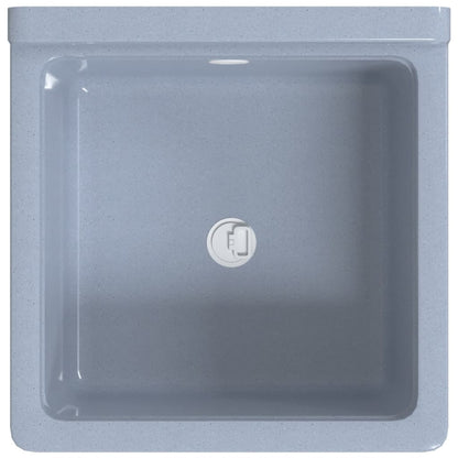 Lavabo a Parete Grigio 40x40x24 cm in Resina - homemem39