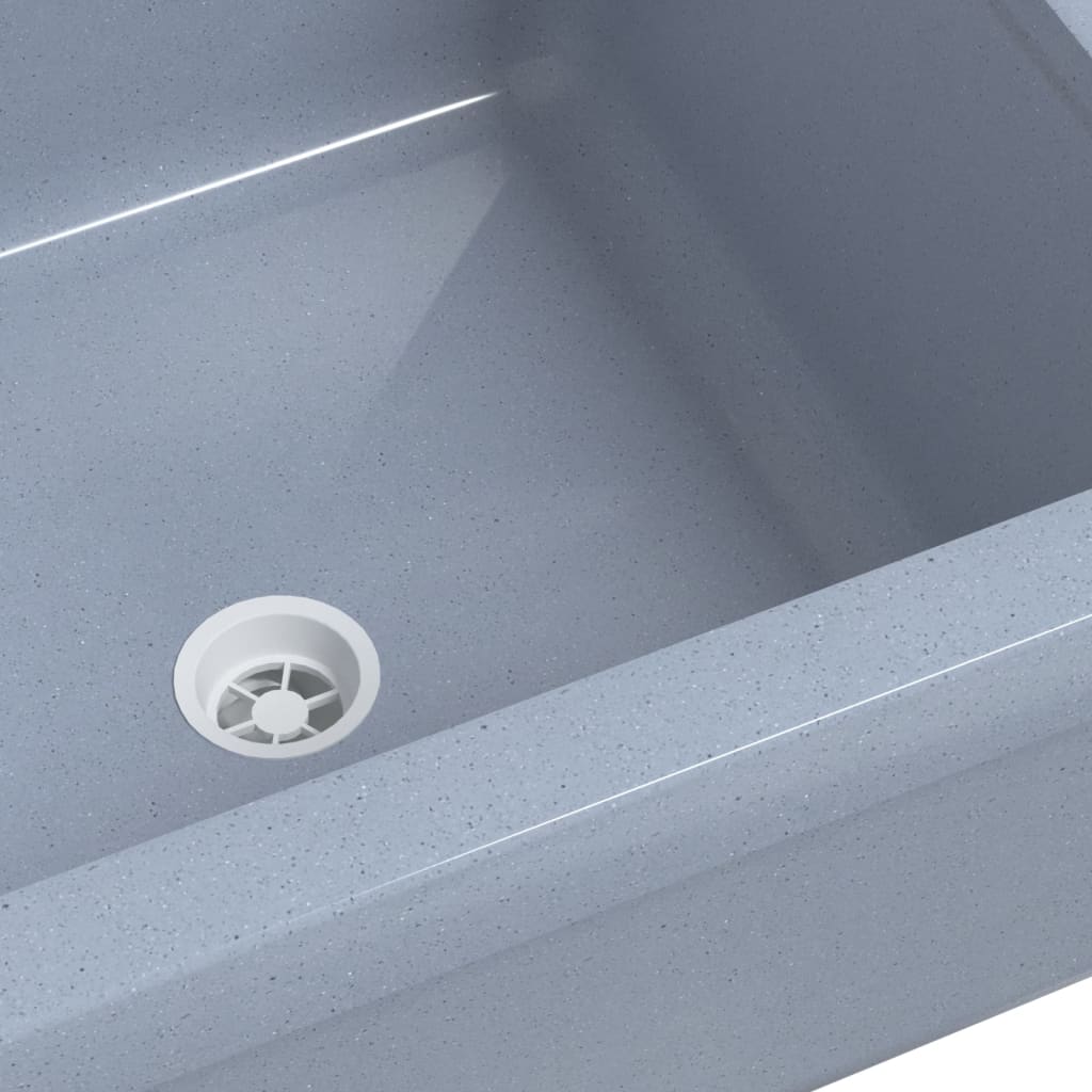 Lavabo a Parete Grigio 40x40x24 cm in Resina - homemem39