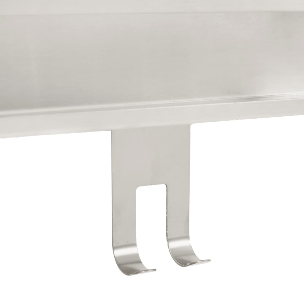 Mensola da Doccia Pensile in Acciaio Inox 304 Spazzolato - homemem39