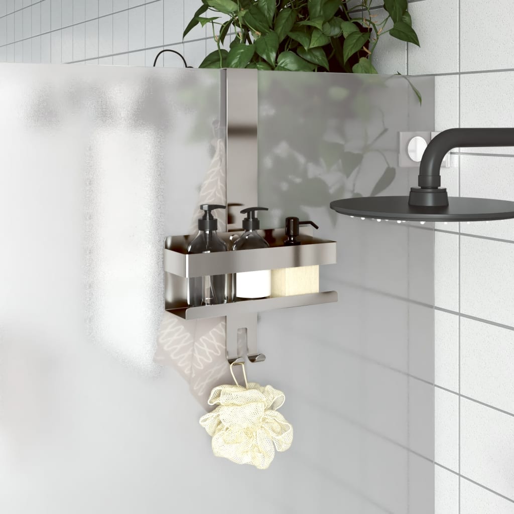 Mensola da Doccia Pensile in Acciaio Inox 304 Spazzolato - homemem39