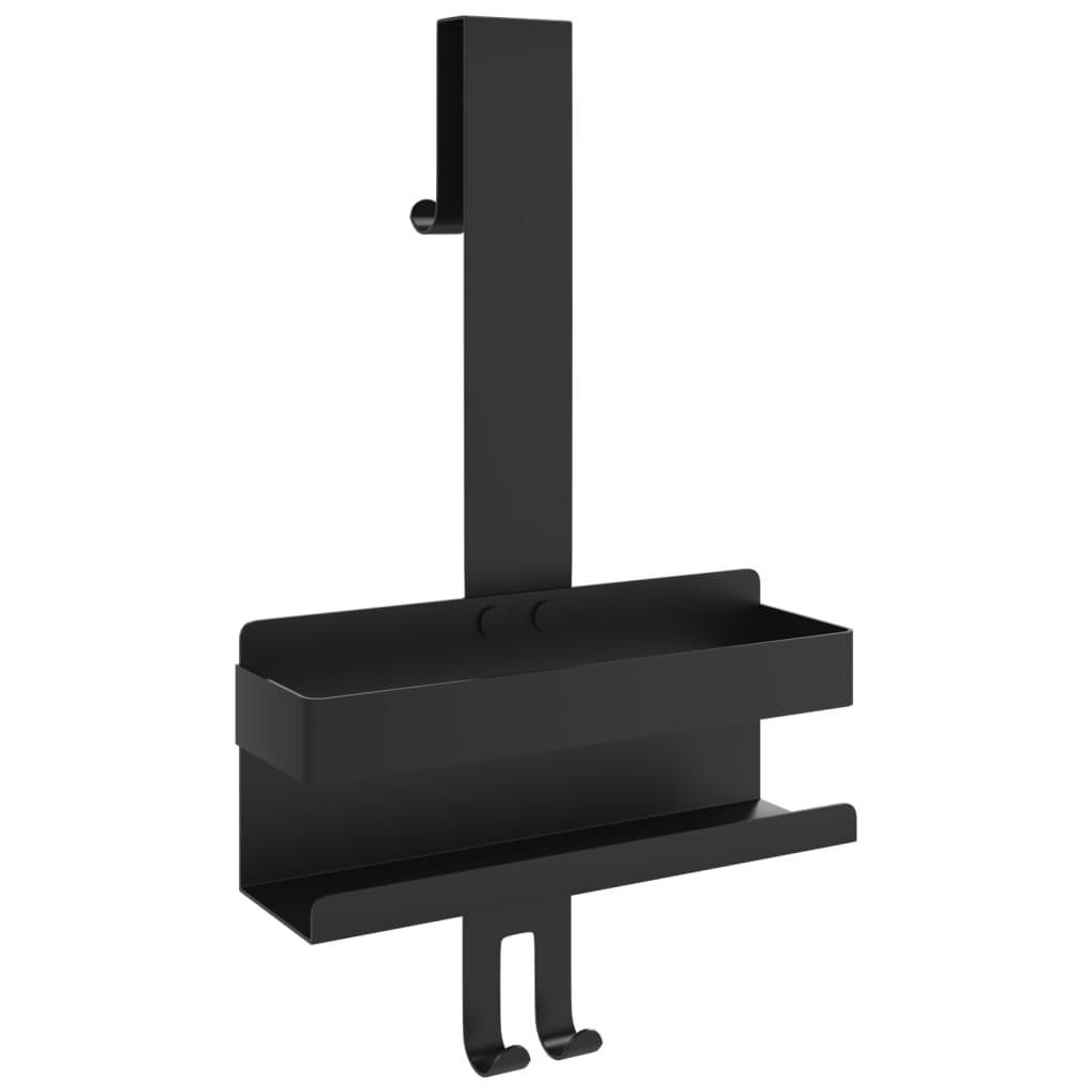 Mensola Doccia Pensile Nero Opaco Acciaio Inox 304 Spazzolato - homemem39