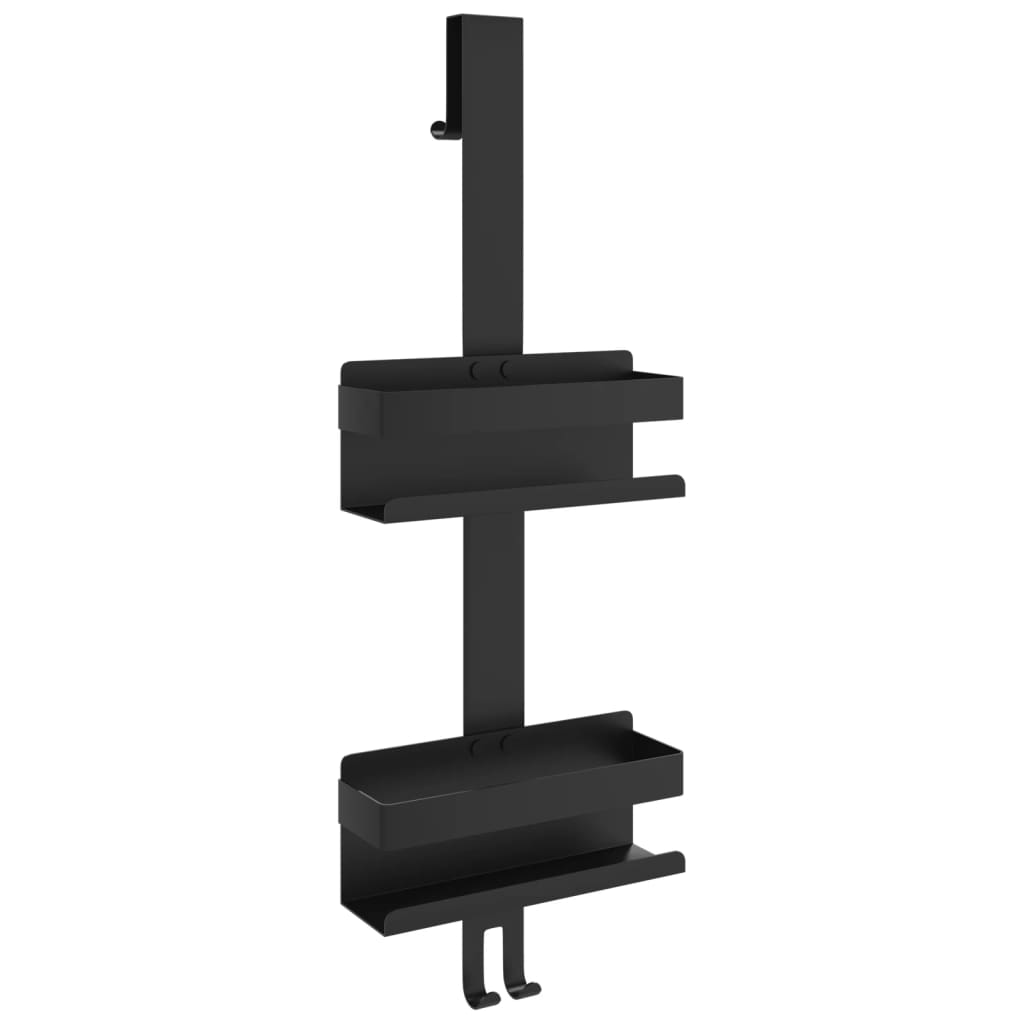 Mensola Doccia Pensile Nero Opaco Acciaio Inox 304 Spazzolato - homemem39