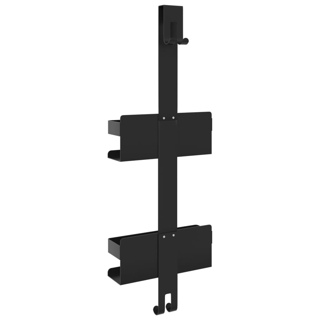 Mensola Doccia Pensile Nero Opaco Acciaio Inox 304 Spazzolato - homemem39