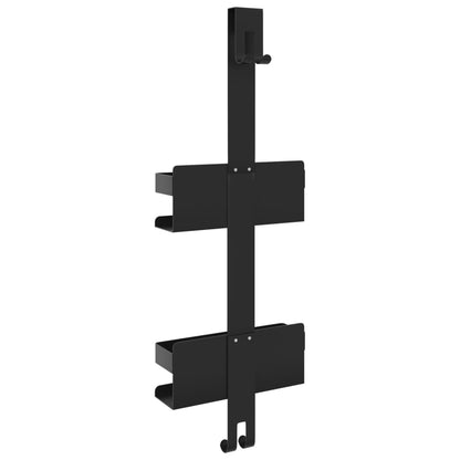 Mensola Doccia Pensile Nero Opaco Acciaio Inox 304 Spazzolato - homemem39