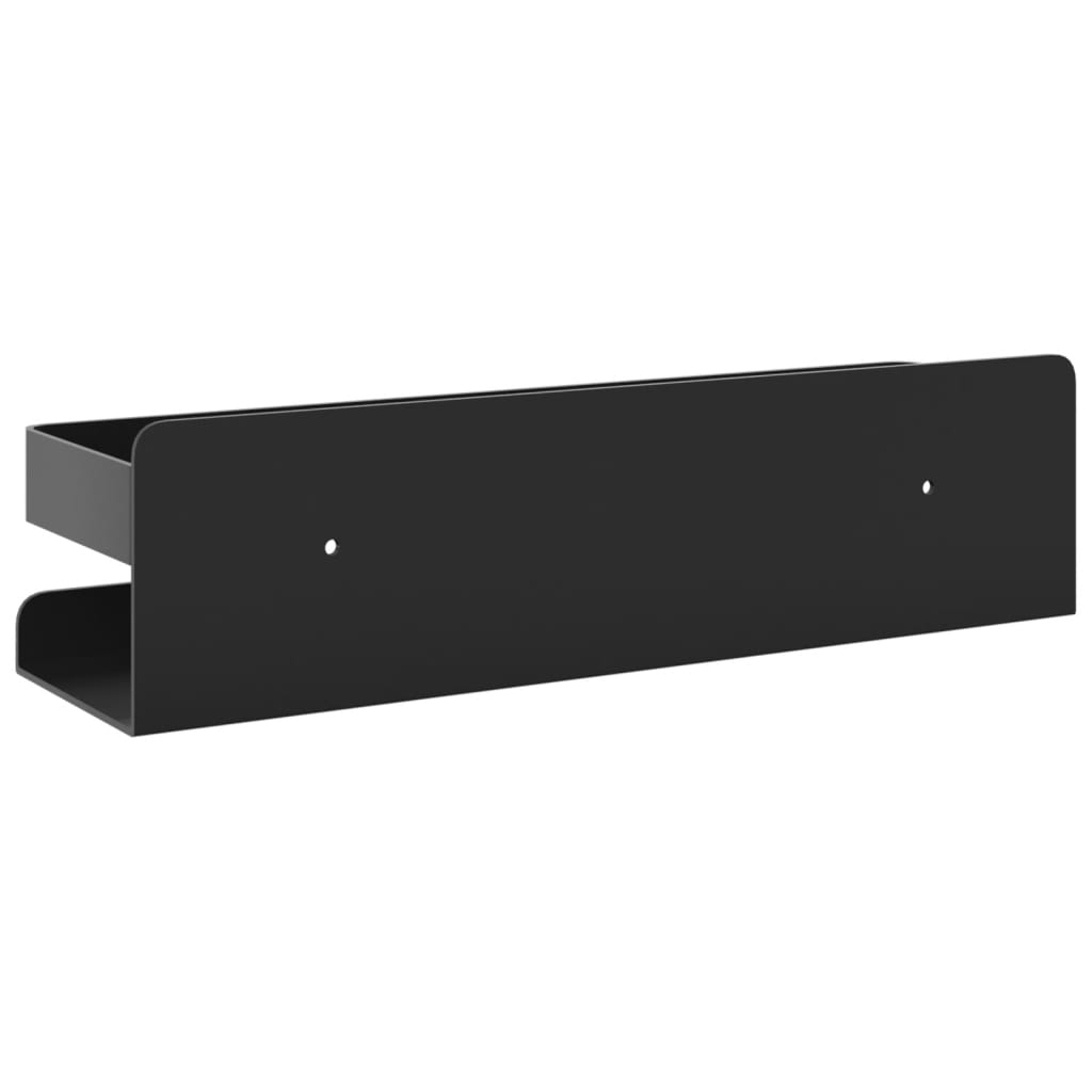 Mensola Doccia Nera Opaca 23x6,5x6 Acciaio Inox 304 Spazzolato