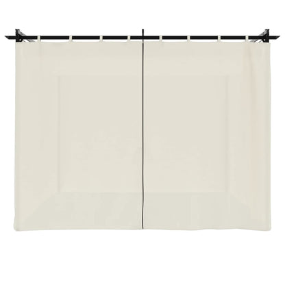 Gazebo con Tende Crema 3x3 m in Acciaio