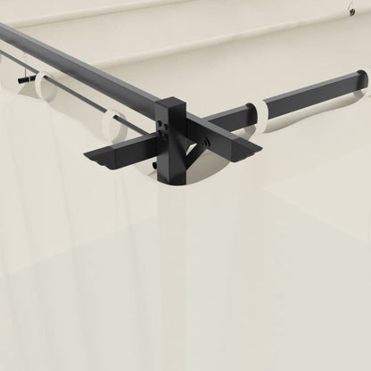 Gazebo con Tende Crema 3x3 m in Acciaio | homemem39