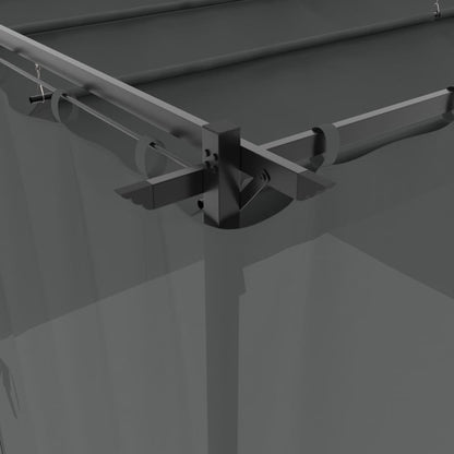 Gazebo con Tende Antracite 3x3 m in Acciaio | homemem39