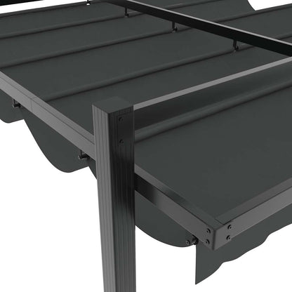 Gazebo Giardino con Tetto Retrattile Antracite 3x3 m Alluminio | homemem39