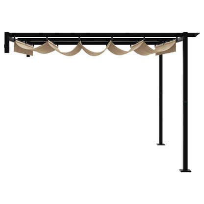 Gazebo 300 x 300 x 200 cm Tortora Poliestere