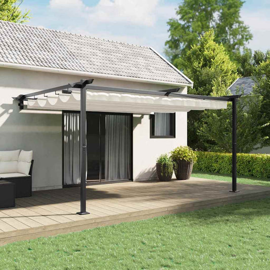 Gazebo 400 x 300 x 200 cm Crema Poliestere