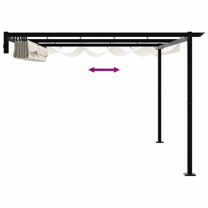Gazebo 400 x 300 x 200 cm Crema Poliestere