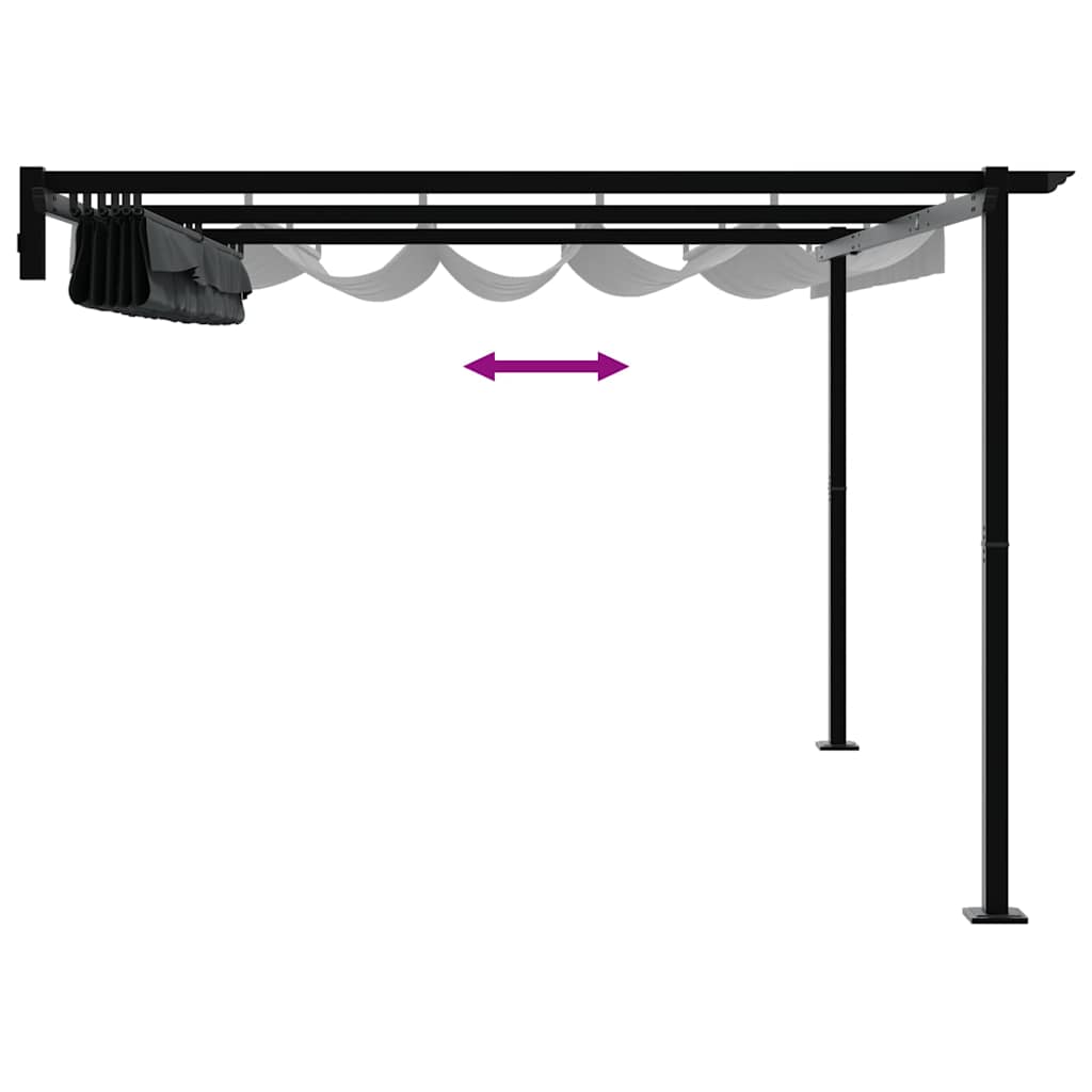Gazebo Antracite 400 x 300 x 200 cm Poliestere | homemem39