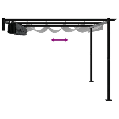 Gazebo 400 x 300 x 200 cm Antracite Poliestere