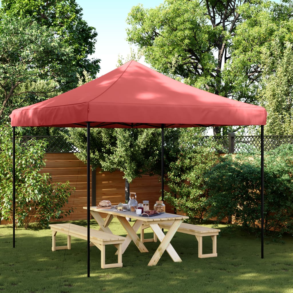 Tenda da Festa Pieghevole Pop-Up Bordò 292x292x315 cm | homemem39